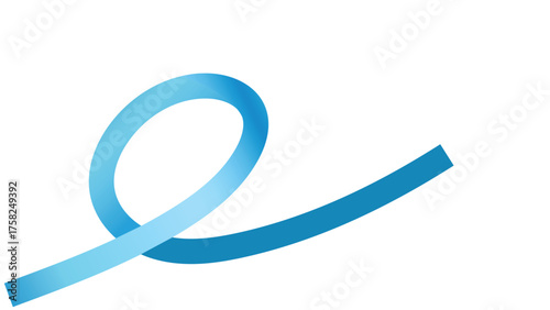 Blue ribbon symbol of prostate cancer awareness on a transparent background. Symbol of prostate cancer awareness month. World Diabetes Day. Vector illustration.