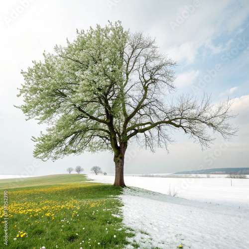Winter season change in spring 