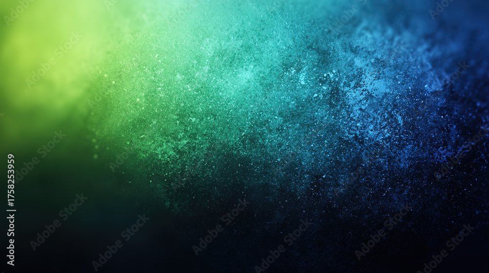 Obraz premium Dark blue and green gradient abstract background with blurred texture and grainy noise effect. Minimalist design for digital projects, web backgrounds, posters, and social media.
