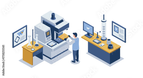 Advanced 3d printing process in a modern laboratory setting