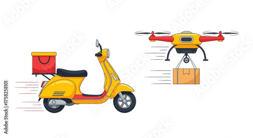 Modern delivery services a comparison of drone and scooter logistics for efficient shipping