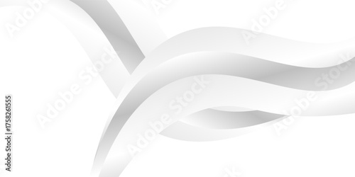 White simple gradient abstract curve pattern on gray background art simple