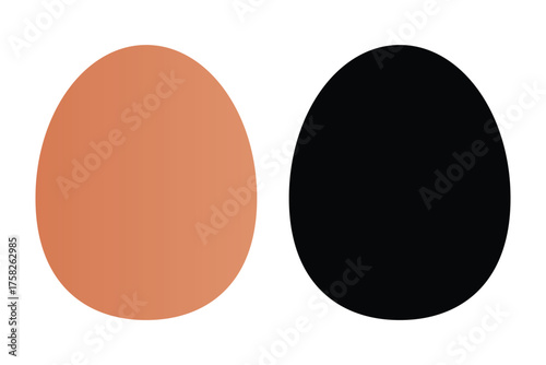 set of egg icon, flat style egg icon on white background.