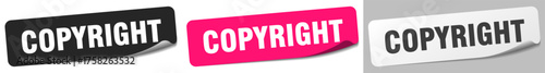 copyright sticker. copyright sticker set on white background