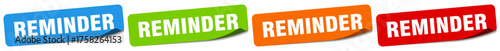 reminder sticker. reminder sticker set on white background