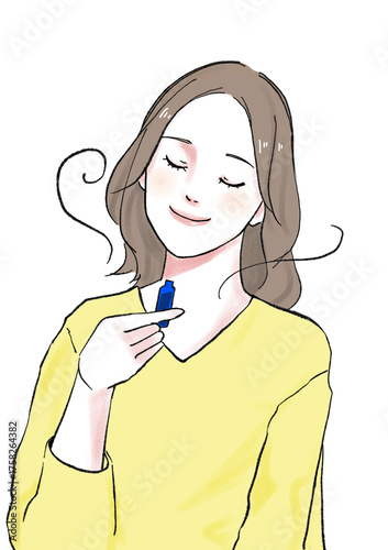 イラスト素材：アロマ・香り・癒し・リラックス