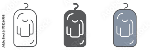 Clothes cover line icon, apparel and suit, storage for clothing sign, vector graphics, a linear pattern on a white background. editable stroke