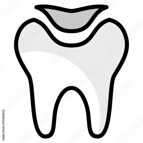 Tooth Filling  Icon Element For Design