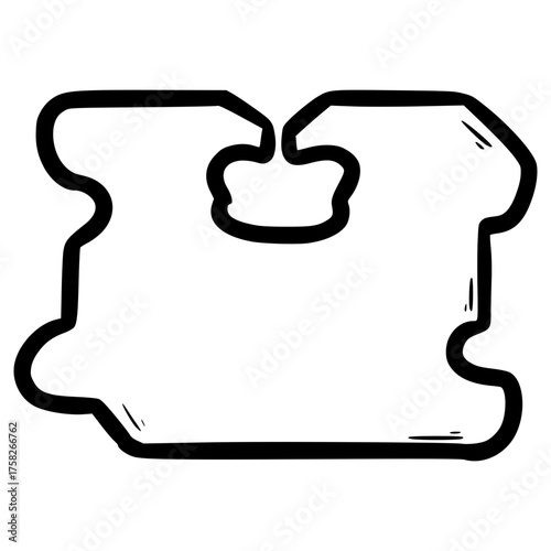 doodle bread clip illustration hand drawn isolated vector