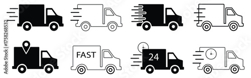 “Fragile Package and Shipping Symbols Set – Handle with Care, Recycle, Delivery and Caution Box Icons Collection”