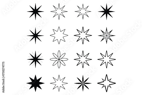 Star Light Burst Vector Illustration