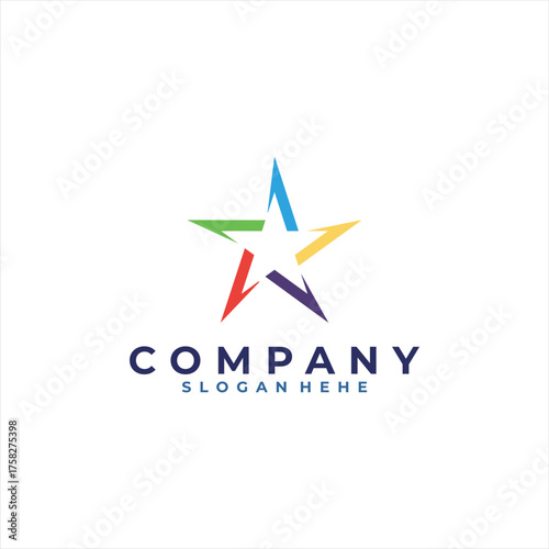 simple modern star vector logo