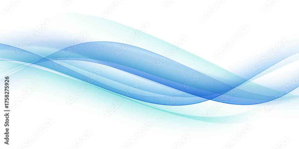 Naklejka premium Blue waves abstract background, modern design, vector illustration