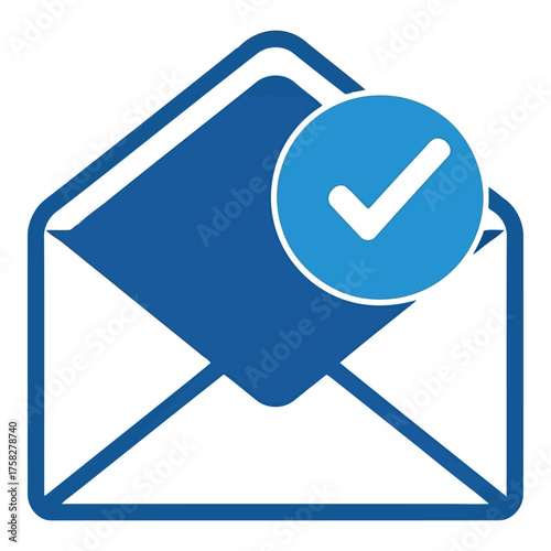Vector art of envelope with check mark