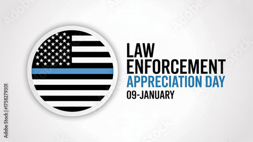 Celebrate law enforcement appreciation day on january 9th with this patriotic graphic