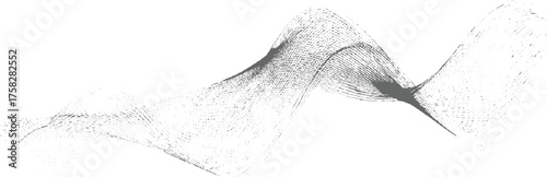 Grey wavy lines abstract pattern vector