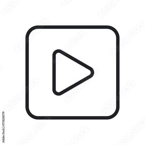 Free Download Modern Linear Play Button Icon for Video App - GFXLoad