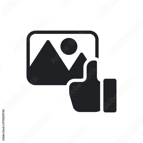 Solid Hand Selecting Image File Drag Icon