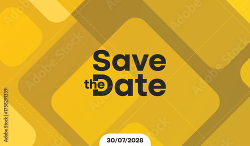 Save the date banner. Can be used for business, marketing and advertising. logo graphic design of event summit made for Technology and upcoming events. Vector EPS 10