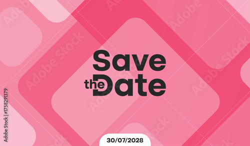 Save the date banner. Can be used for business, marketing and advertising. logo graphic design of event summit made for Technology and upcoming events. Vector EPS 10