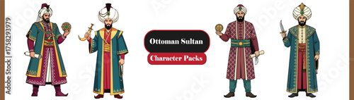 Ottoman Sultan Character Collection – Regal Figure & Courtly Dagger