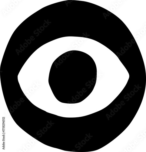 Eye Visible See Vision Icon Round Doodle