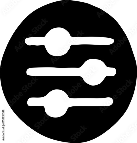 Settings Options Sliders Circle Icon Doodle