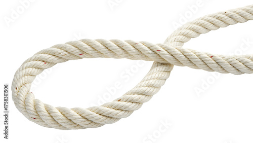 Twisting Tales of the White Rope cut out isolated on PNG. AI GENERATED.
