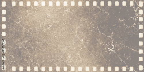 Sepia toned film strip with scratches and dust vintage retro