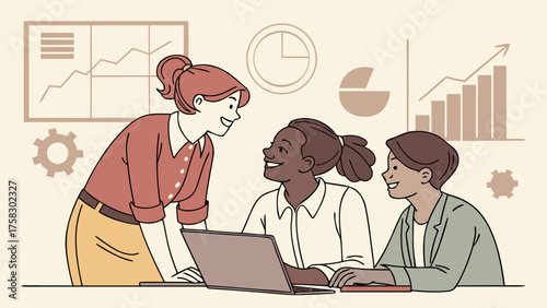 business people working on laptop