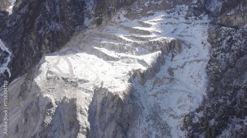 Dolomite quarry on the mountainside.
