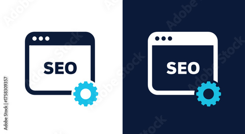 Scalable vector graphic icon representing seo strategy and optimization tools -  editable modern style icon.