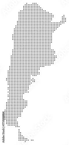 Black Dot Argentina Map American Country