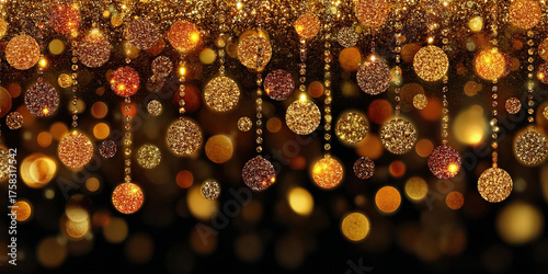 Floating glitter particles ...