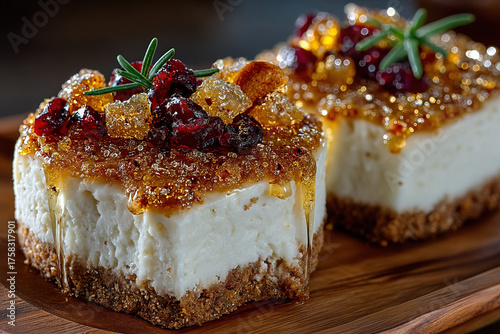 Raw Christmas cheesecake wi...
