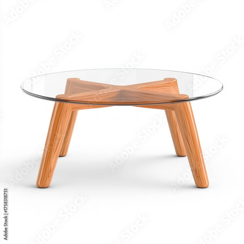 Glass Coffee Table Isolated