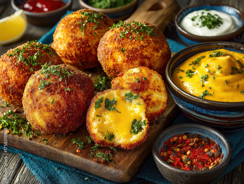 Dutch bitterballen snacks w...