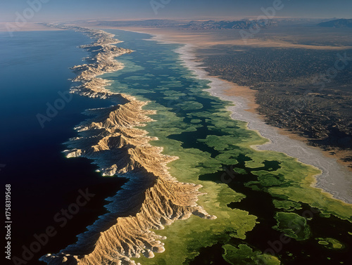 The jade-colored waters of ...
