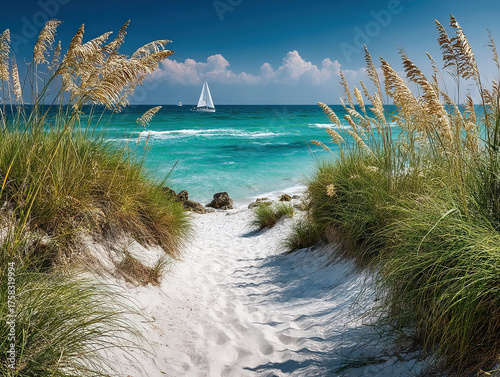 White sand beaches of St. Pete, Florida image