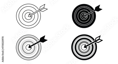 Target with arrow for goal achievement concept