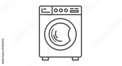 Washing machine outline for laundry appliance