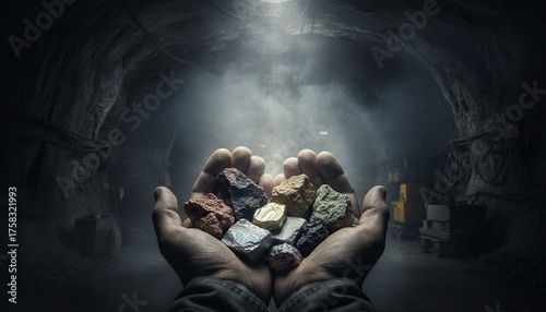 Rare earth metals and ore, scandium elements and rare earth elements neodymium magnets.