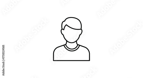 Outline of a person with no facial features