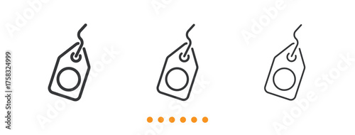 Price Tag icon. Thin line icon vector