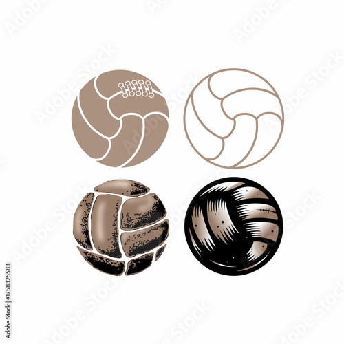 vector illustration of ball football soccer logo design