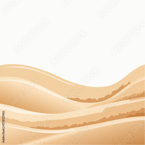 A calming background formed with flowing waves of sand showing soft curves and natural textures.