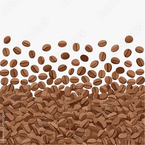 A field of smooth, perfectly round coffee beans arranged in a dense, uniform, chaotic cluster.