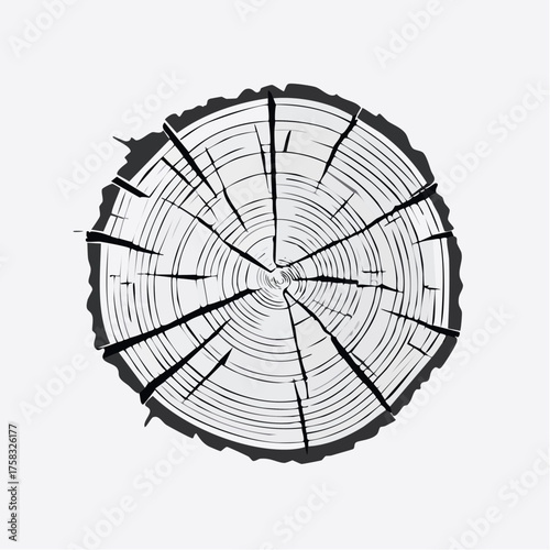 A high-contrast shot of the sharp, splintered, and fractured end grain of a large wooden plank.