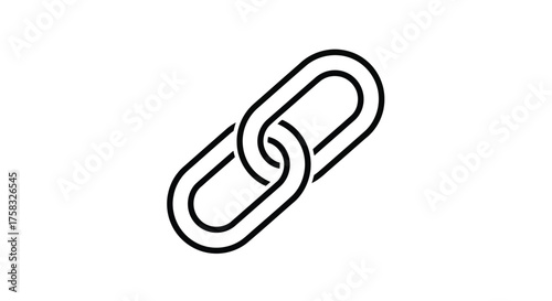 Illustration of a chain link for connection