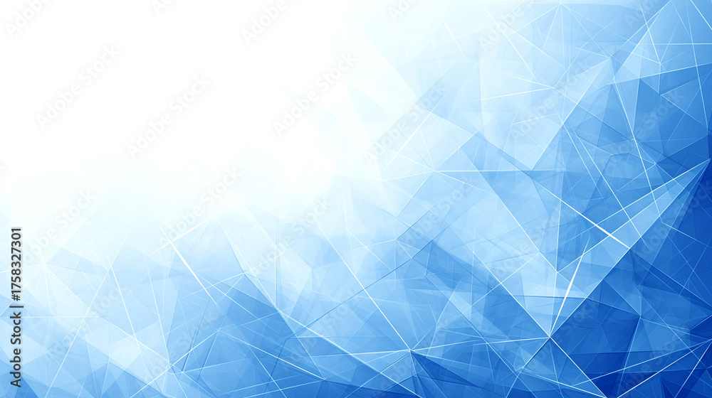 Obraz premium Abstract Blue Polygonal Mesh Background. Wireframe Futuristic Design for Technology, Data, and Business Presentations.
